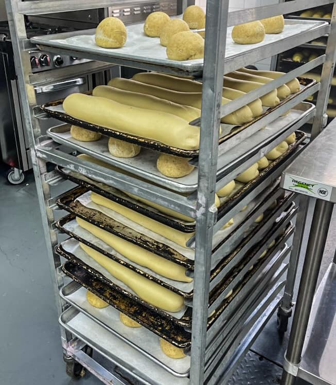bakery prep in commissary kitchen
